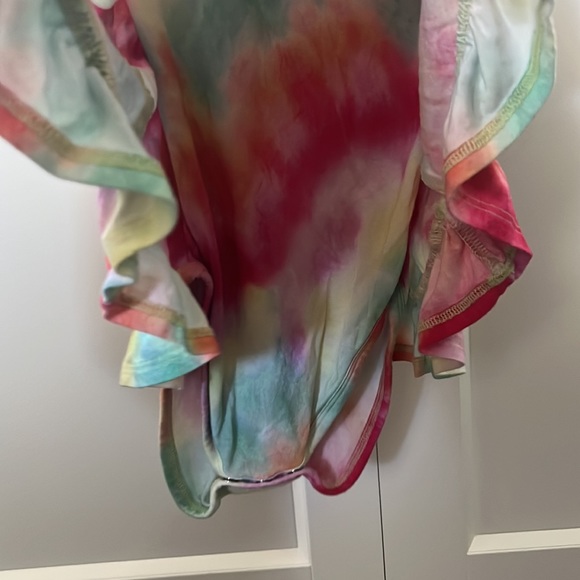 Posh Peanut tie dye sundress with built in romper diaper cover - Picture 4 of 4